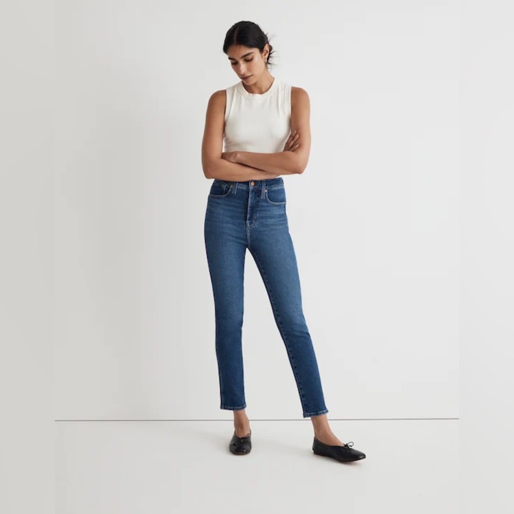 Madewell Stovepipe Jeans - Pendleton Wash (size 24P)